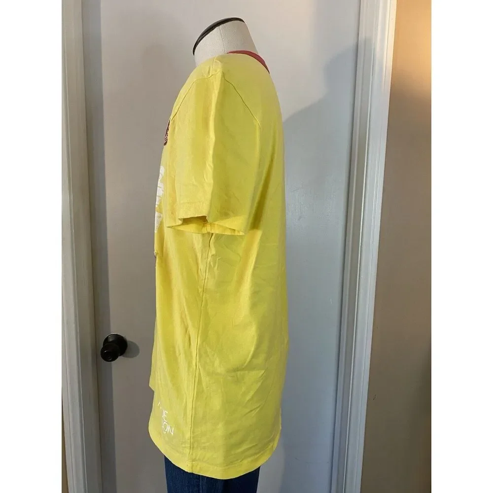 True Religion NWT Calif Gas‎ Lamp Quarter San Diego Yellow Shirt W/Patches
